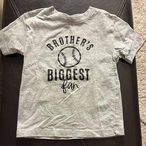 Gray Kids T-Shirt - Brother's Biggest Fan